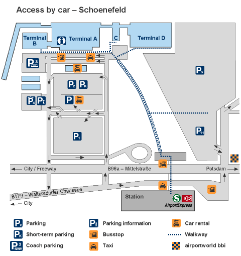 Berlin - Schönefeld - parking (infografika)