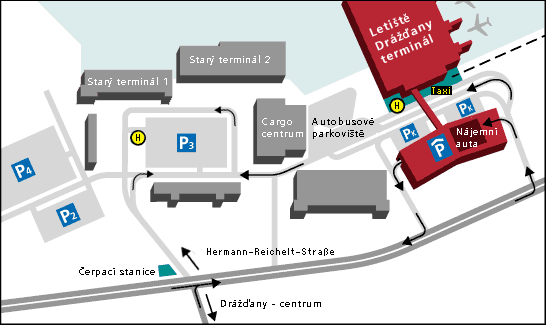Drážďany - parking (infografika)