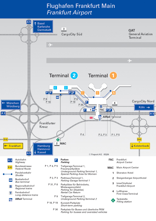 Frankfurt nad Mohanem - letiště - doprava na letiště (infografika)